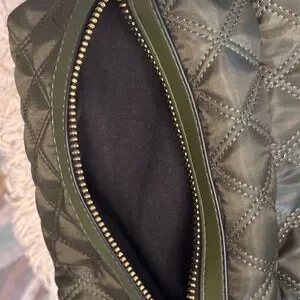 NICOLE MILLER Quilted Nylon Backpack In Khaki Green Nicole Miller | Bags | Nicole Miller Quilted Khaki Green  main image 3